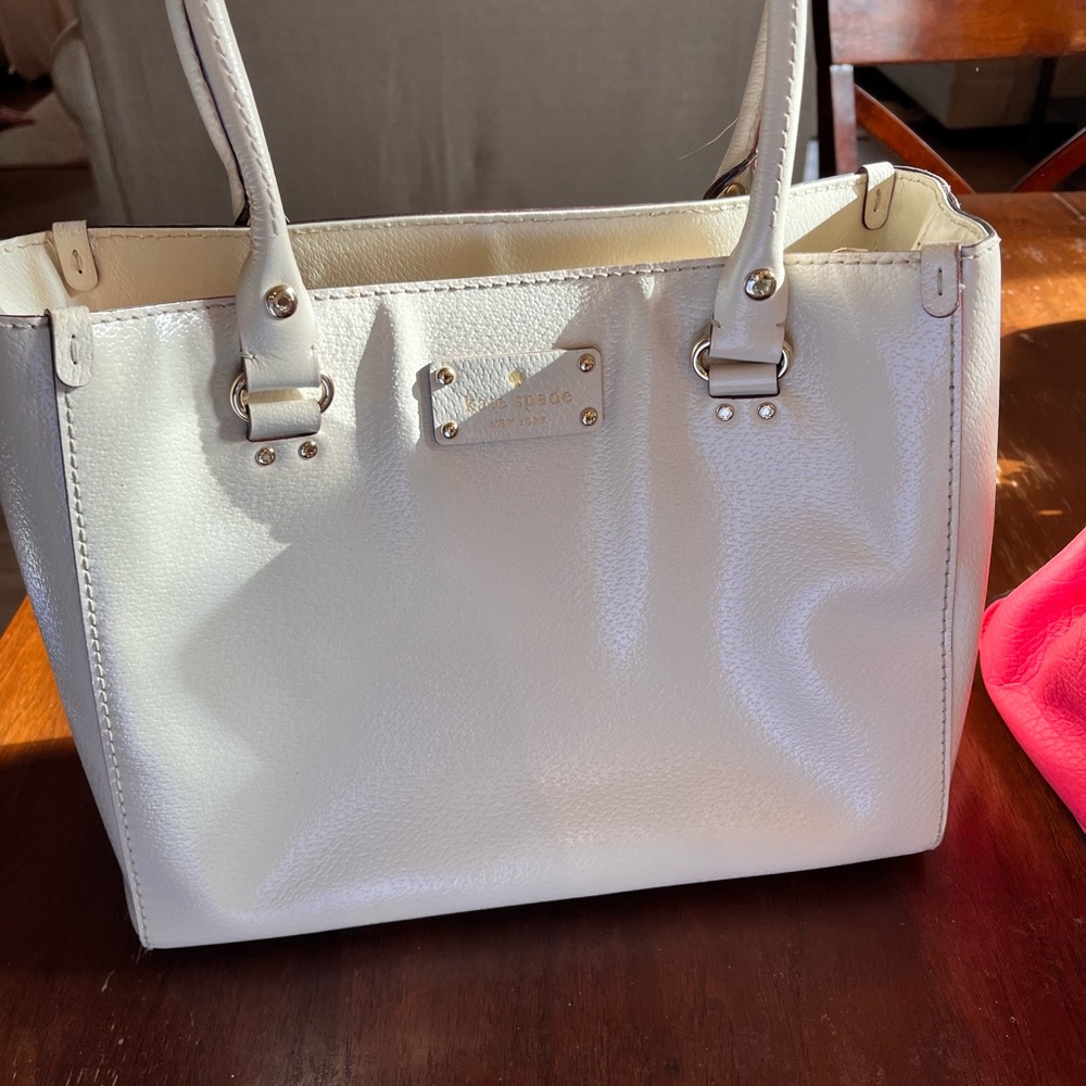 Kate Spade Cream Leather Tote